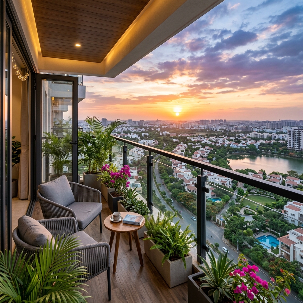 Stunning Balcony View in Pragathi Nagar